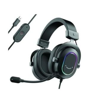 FIFINE Ampligame H6 USB RGB Headset for PC Gaming with In-line Controls of 7.1, EQ Modes Volume & Mute