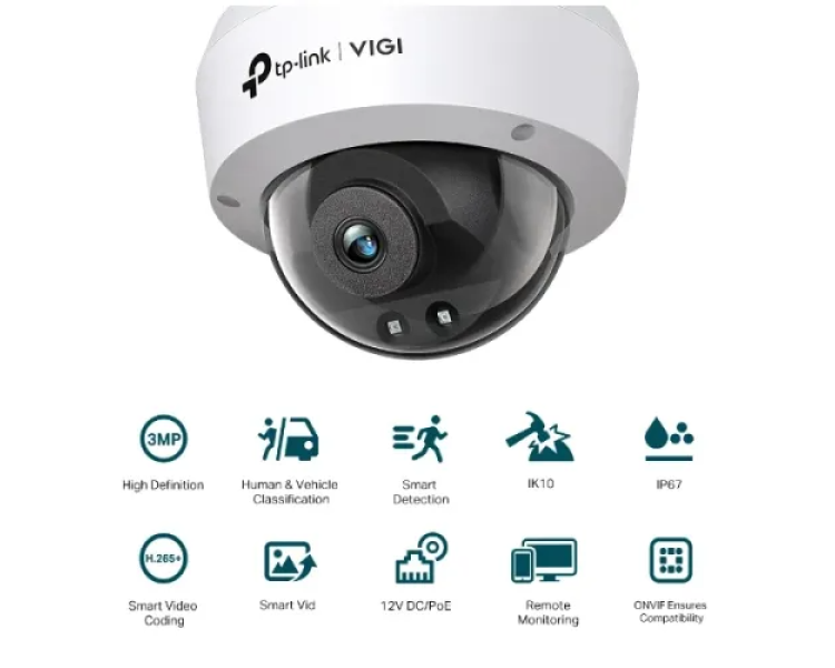 TP-Link VIGI C230I (2.8MM) IP 3MP IR Dome Network Camera