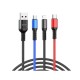 Awei CL-971 3-in-1 Braided Fast Charging Data Cable