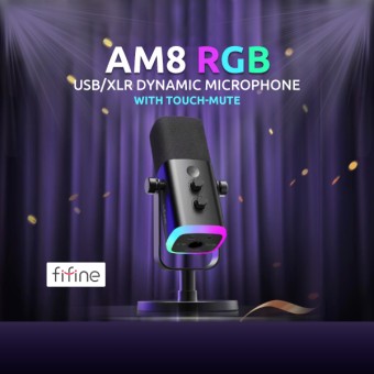 Fifine AM8 RGB USB Gaming RGB Microphone
