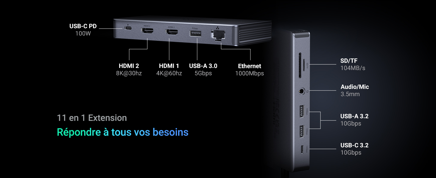 UGREEN REVODOK PRO CM681(15965) 11 IN 1 DOCKING STATION