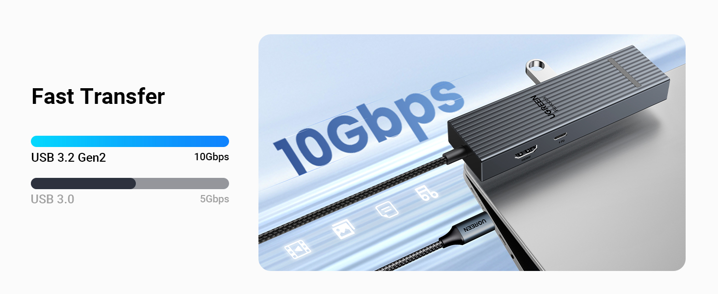 UGREEN CM828 (45364) 6 IN 1 USB C DOCKING STATION