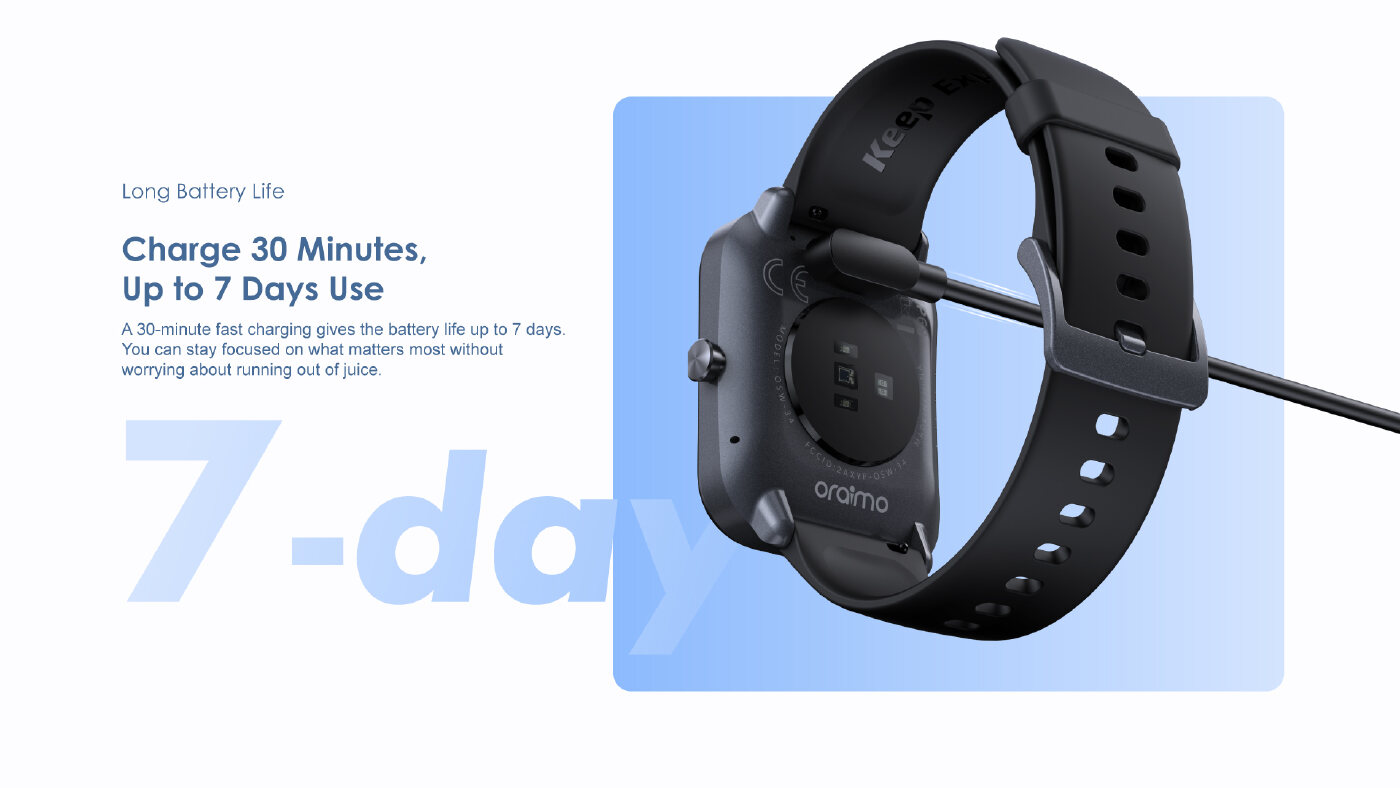 Oraimo Watch 3 Pro OSW-34 BT Calling Smart Watch