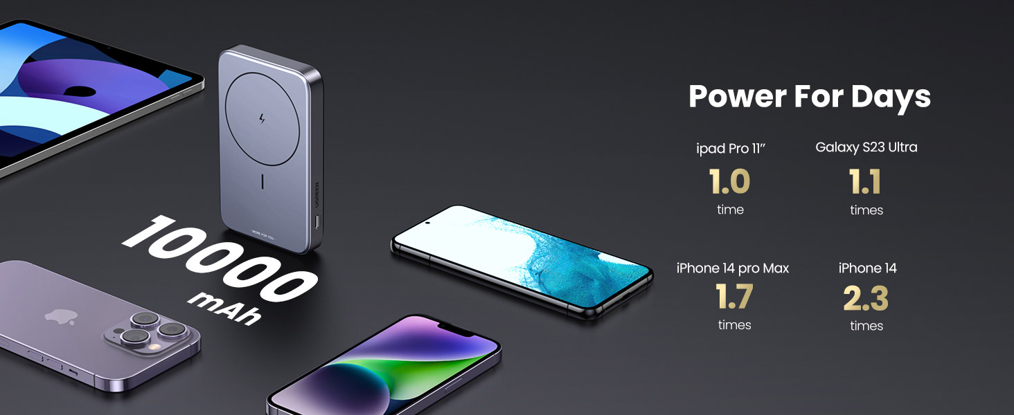 UGREEN PB206(15086) FOLDABLE KICKSTAND MAGNETIC WIRELESS POWER BANK UGREEN PB206(15086) FOLDABLE KICKSTAND MAGNETIC WIRELESS POWER BANK