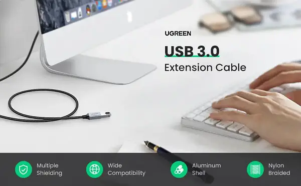 UGREEN US115 (10495) USB 3.0 EXTENSION CABLE 1M