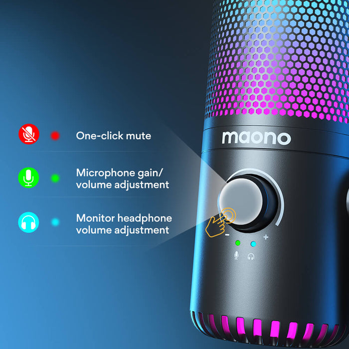 MAONO DM30 RGB USB Gaming Microphone