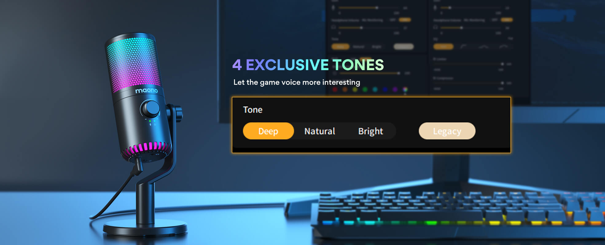 MAONO DM30 RGB USB Gaming Microphone